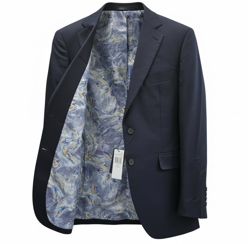 Alton Lane Suit Jacket Blazer Sport Coat Mens 44R Navy Tailored Fit 2 Button